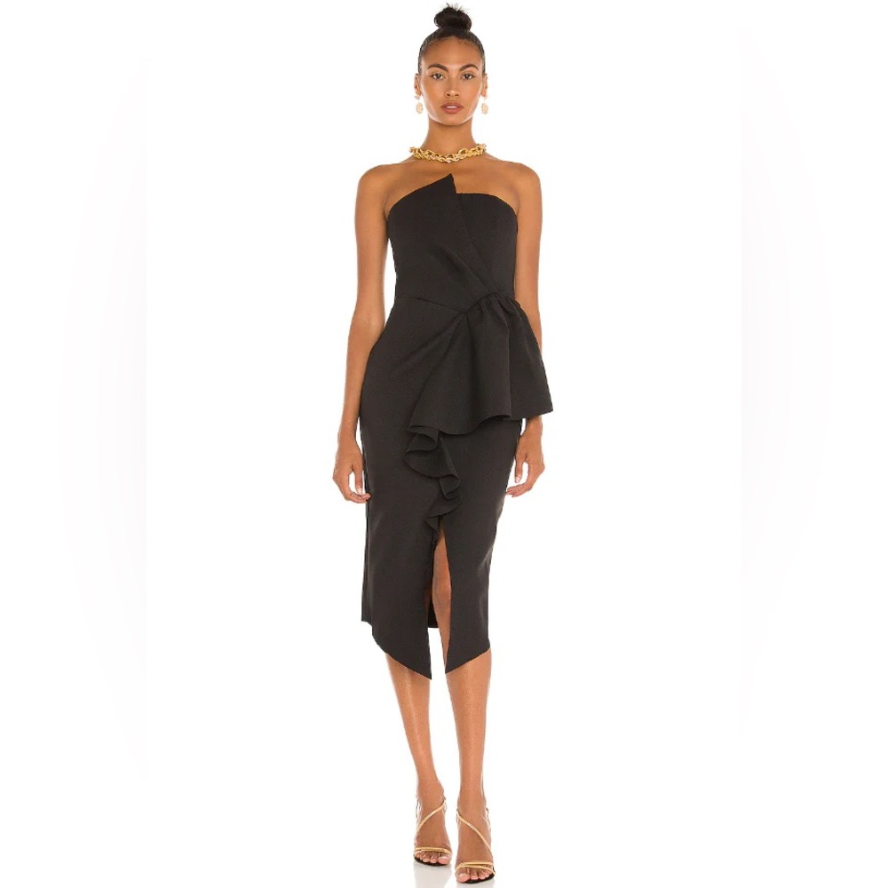 Elliatt Reception Dress - Elegant Black Strapless Dress